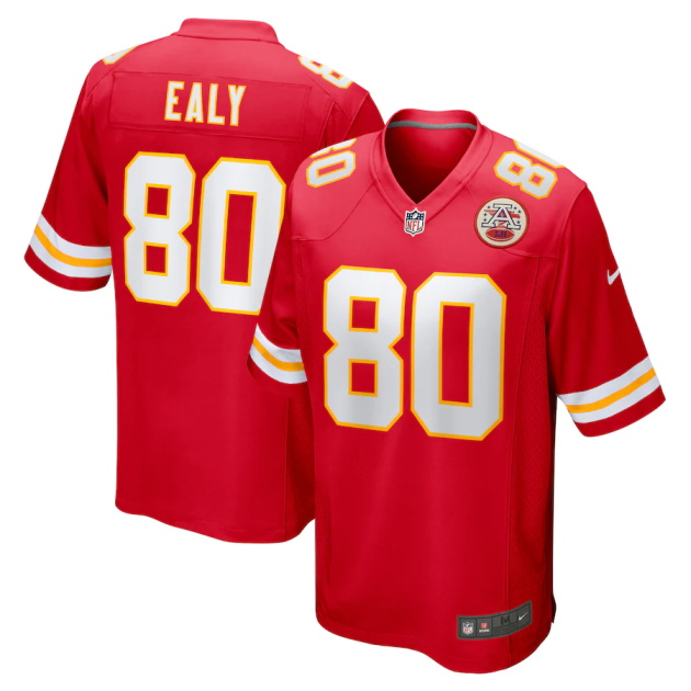 mens nike jerrion ealy red kansas city chiefs game player jersey